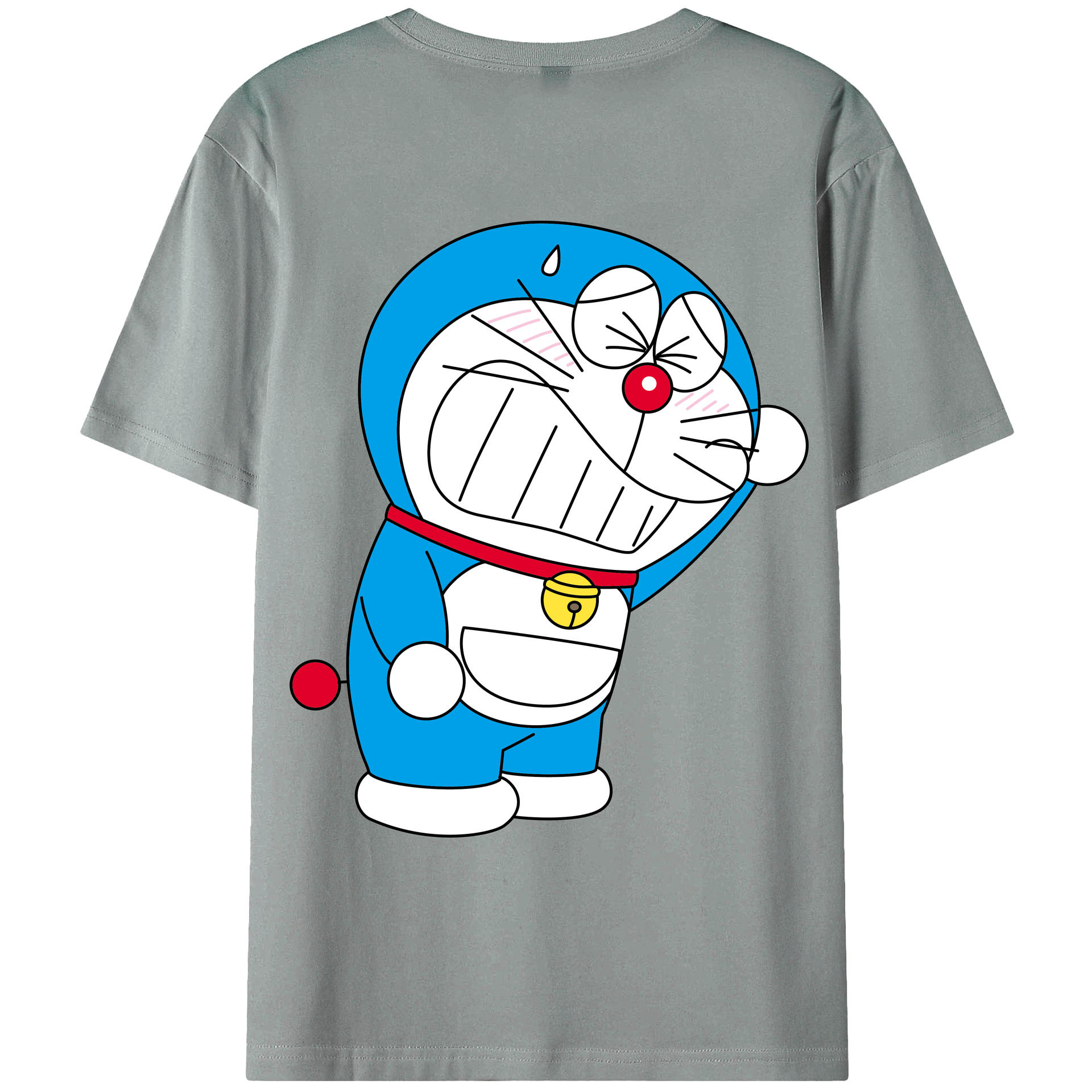 （画像用） ドラえもん Doraemon 綿100％ メンズ半袖Tシャツ（バックプリント） 通気性